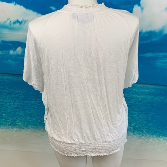 Avenue White Banded Hem Top - Picture 4 of 7